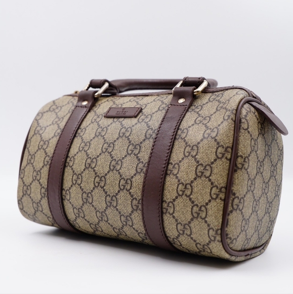 AW11❤️ GUCCI Monogram Coated Canvas Mini Boston - Picture 4 of 13